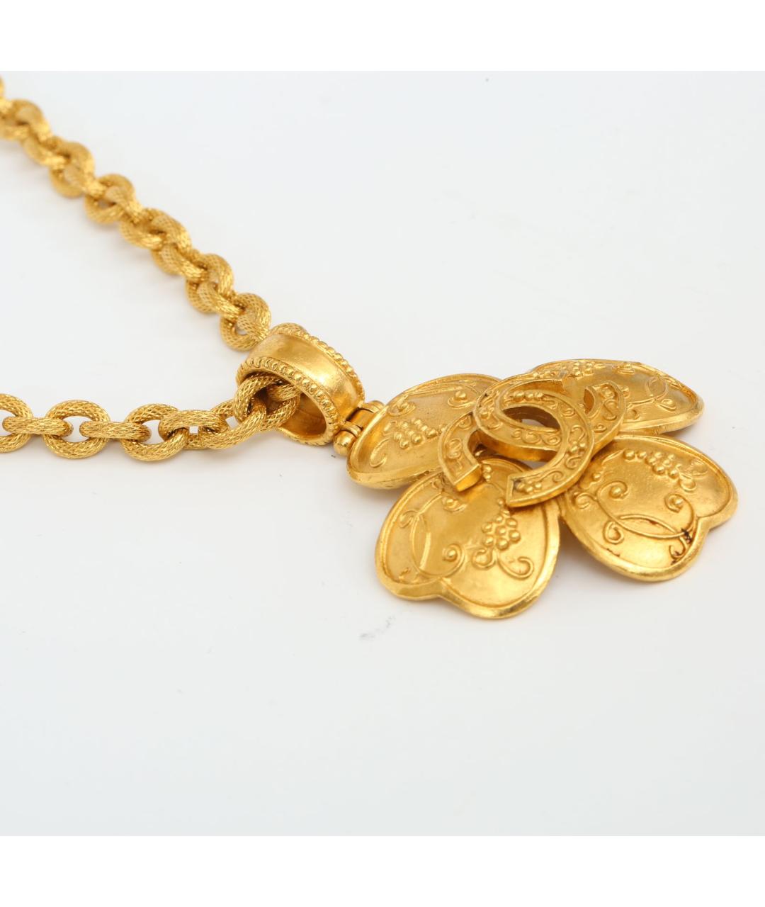 CHANEL Золотое металлическое колье, фото 4