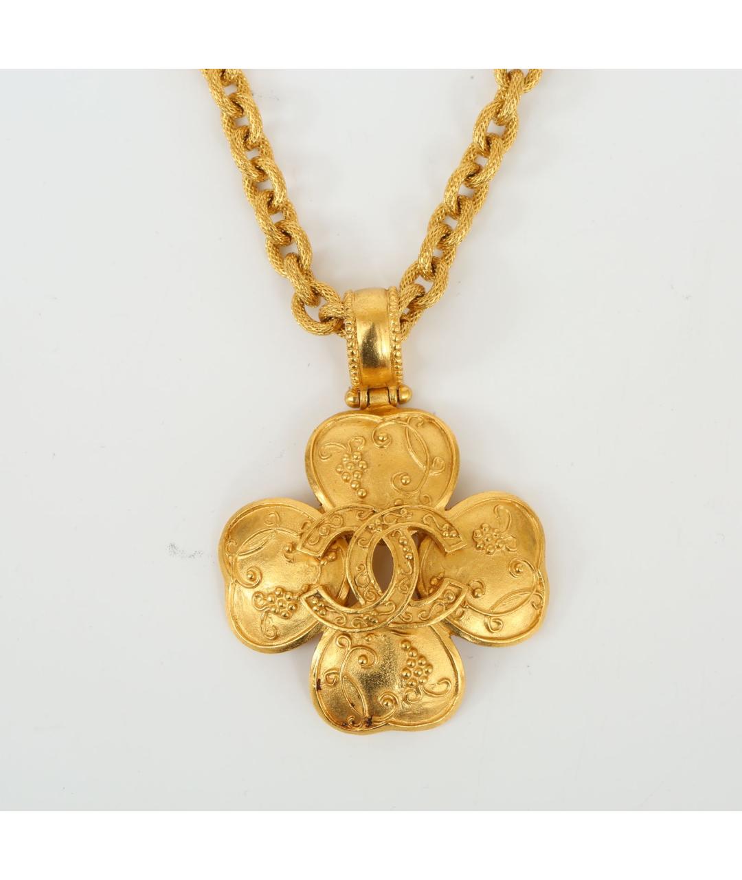 CHANEL Золотое металлическое колье, фото 3