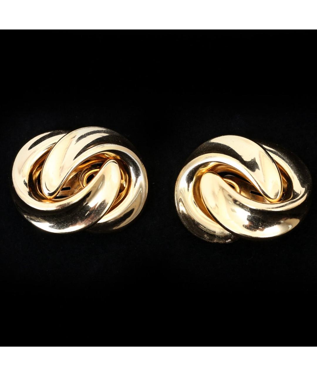 CHRISTIAN DIOR Золотые металлические клипсы, фото 2