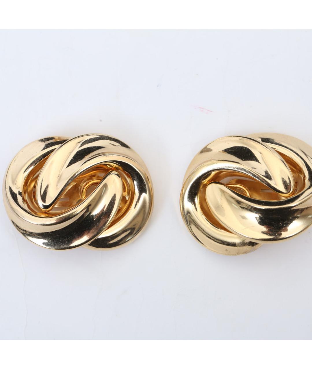 CHRISTIAN DIOR Золотые металлические клипсы, фото 5