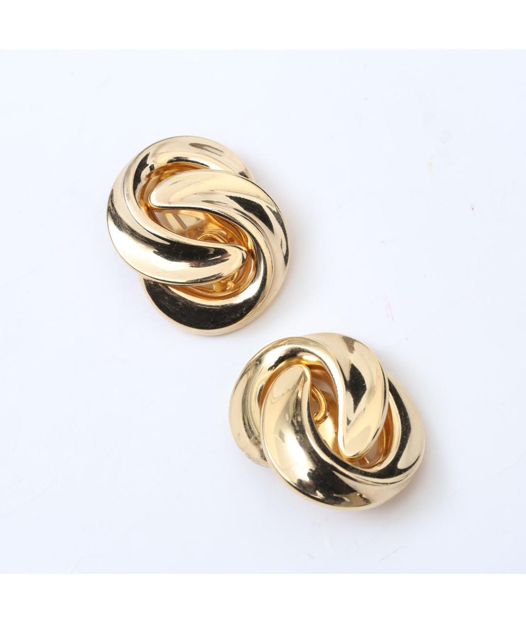 CHRISTIAN DIOR Золотые металлические клипсы, фото 6