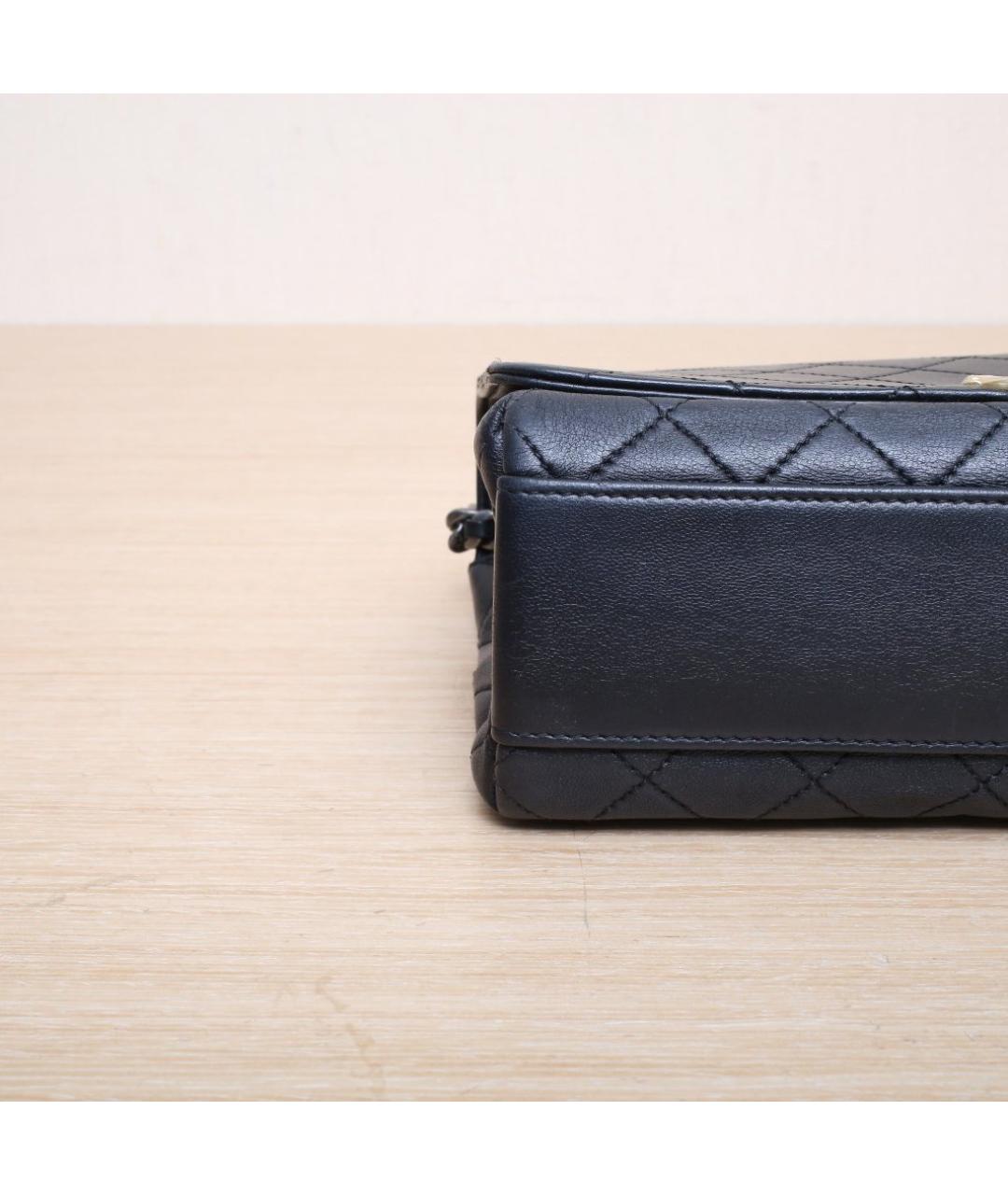 CHANEL Черная сумка с короткими ручками, фото 9