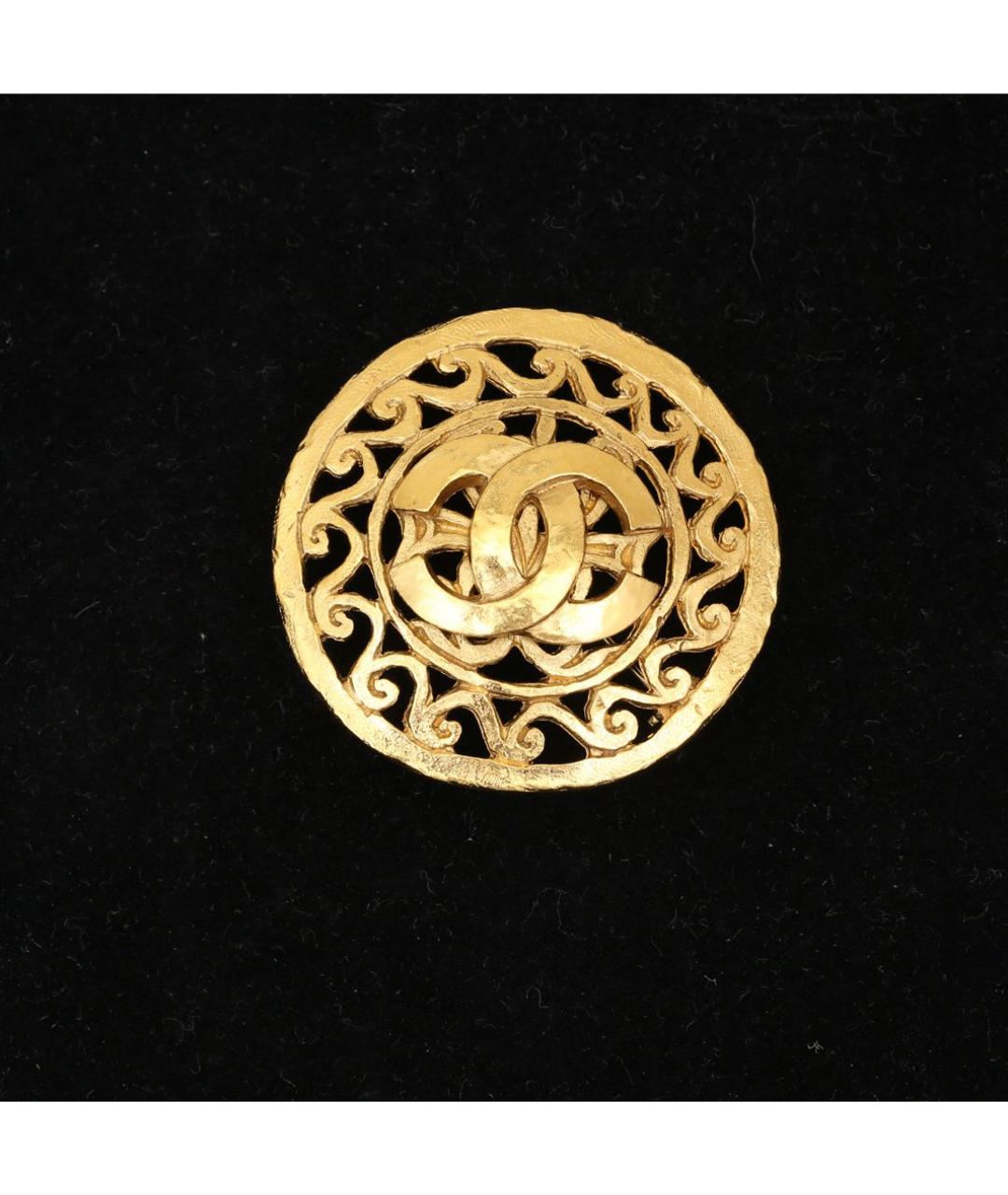 CHANEL Золотая металлическая булавка / брошь, фото 2