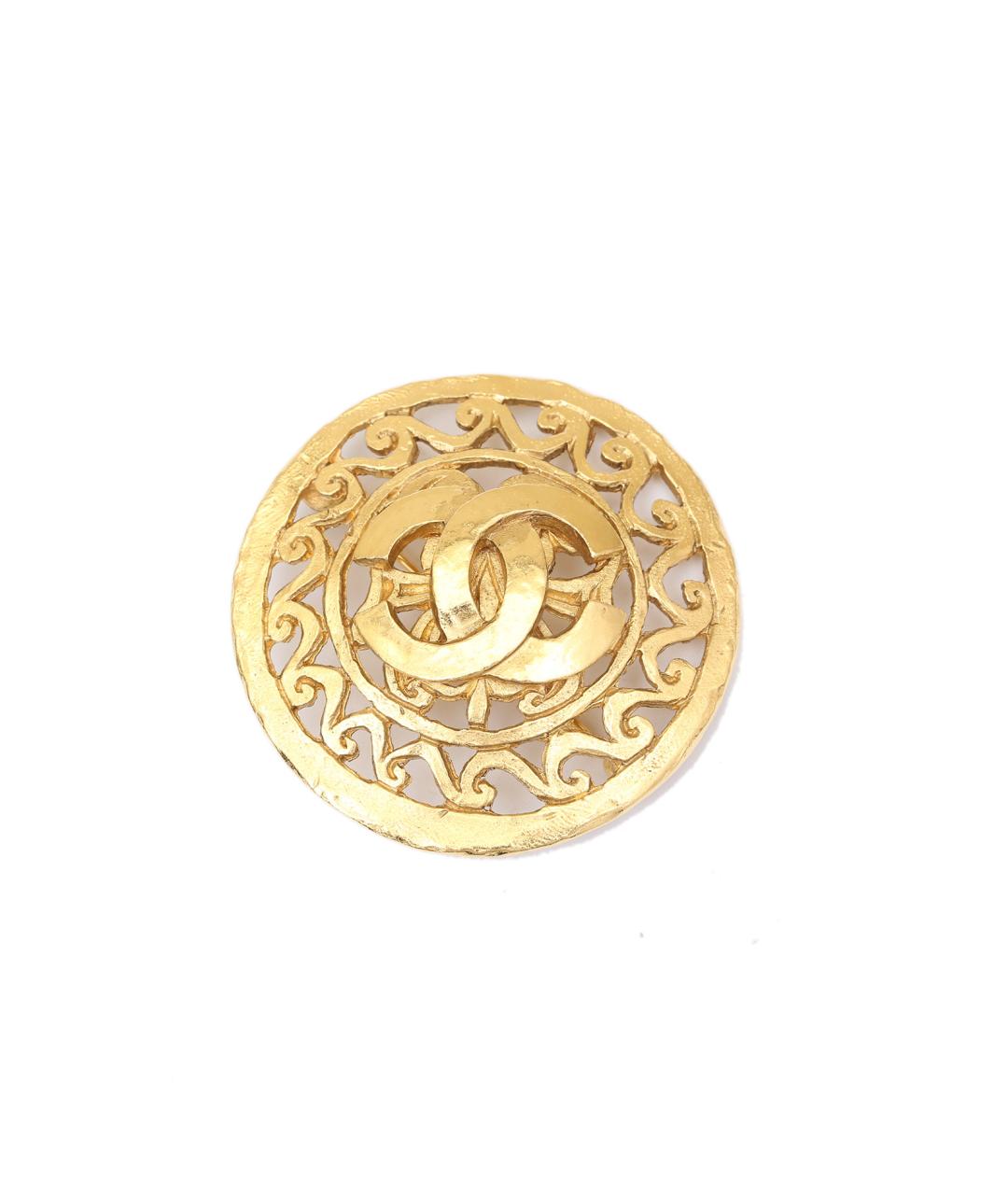CHANEL Золотая металлическая булавка / брошь, фото 1