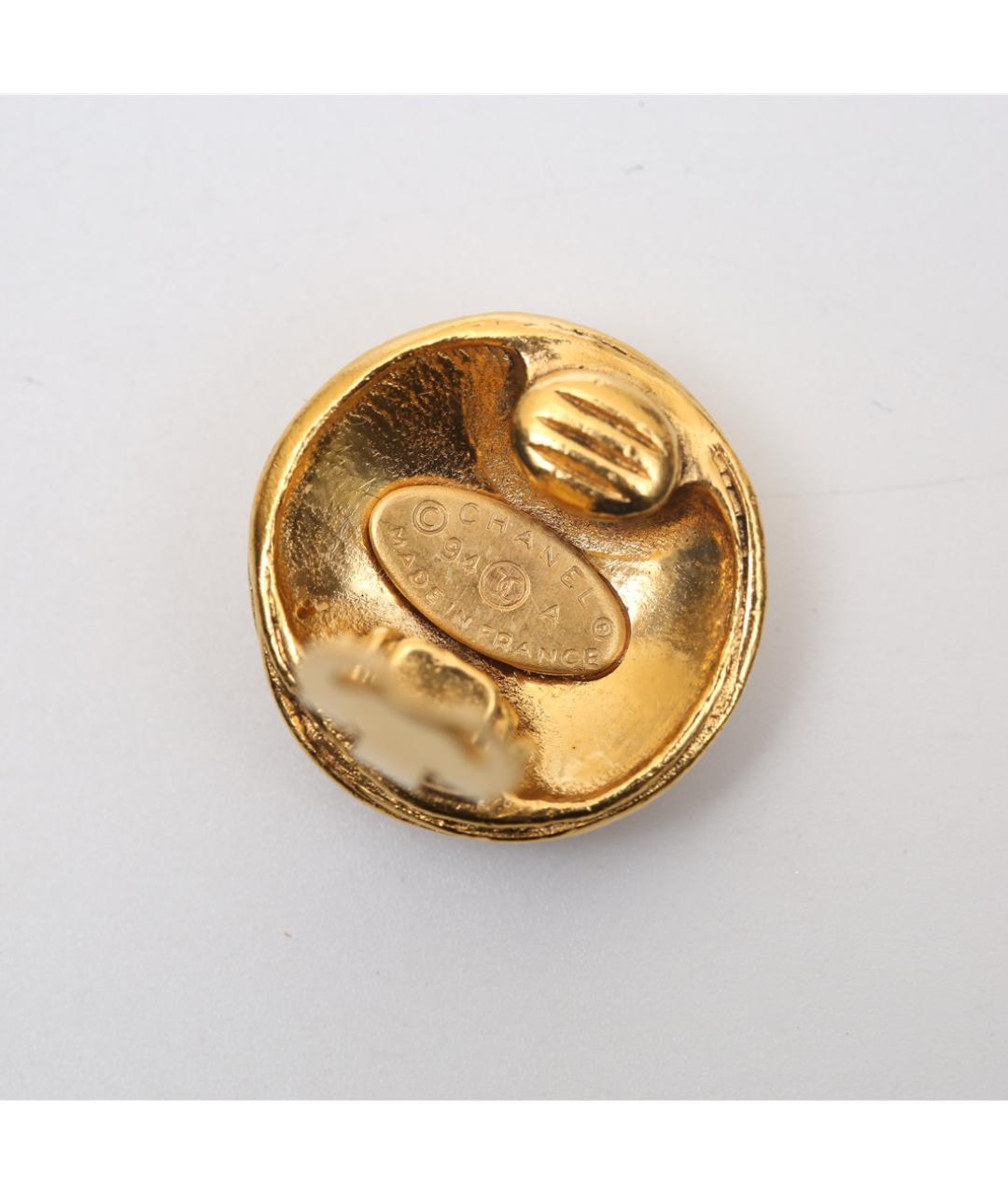 CHANEL Золотые металлические клипсы, фото 5