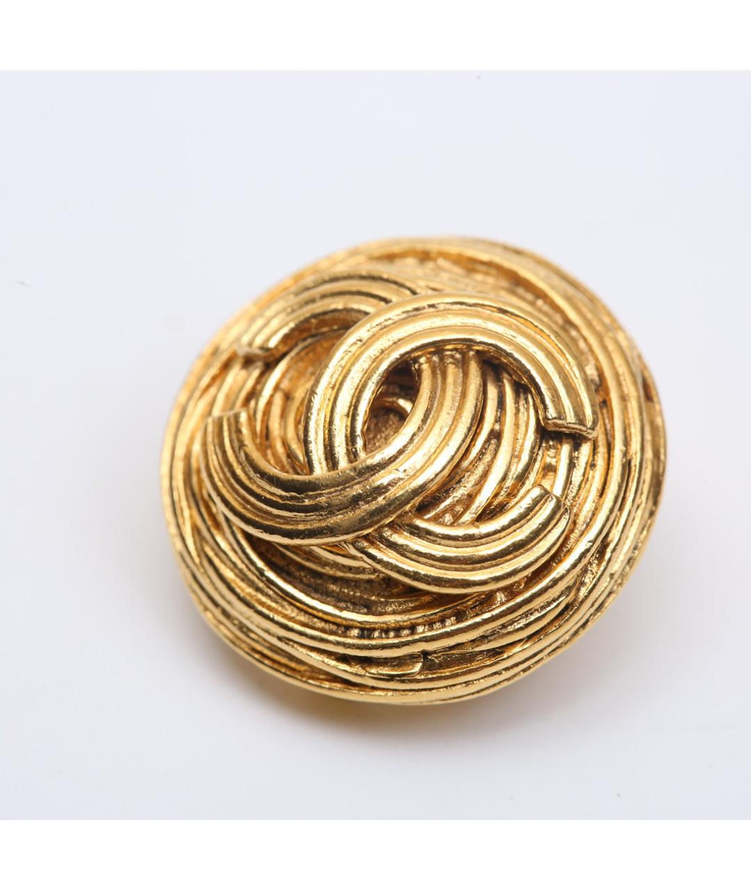 CHANEL Золотые металлические клипсы, фото 3