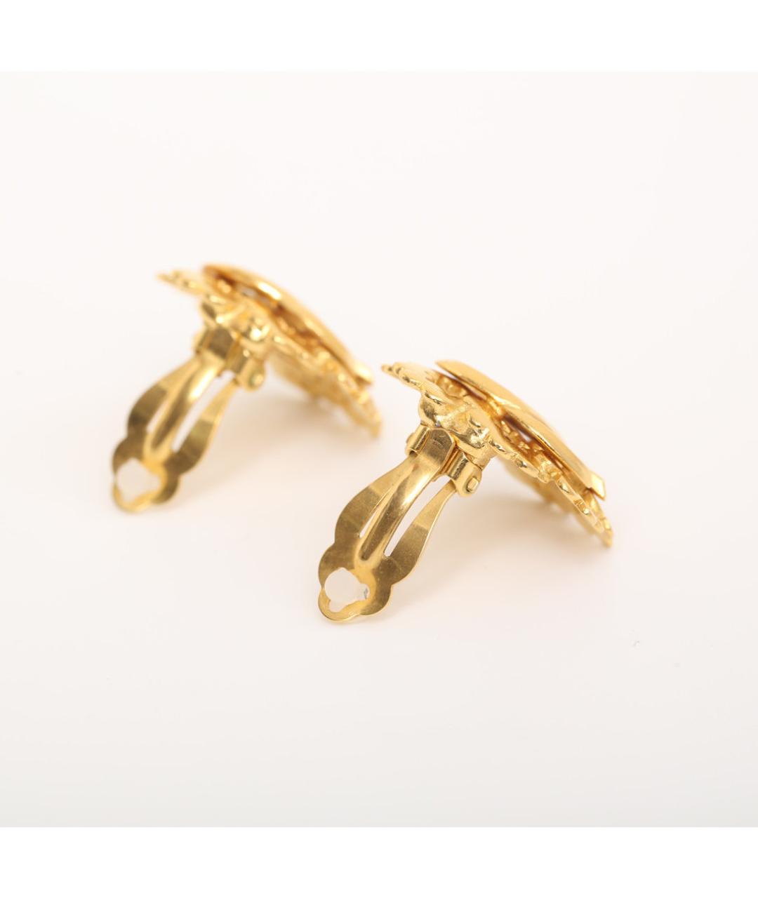 CHANEL Золотые металлические клипсы, фото 6