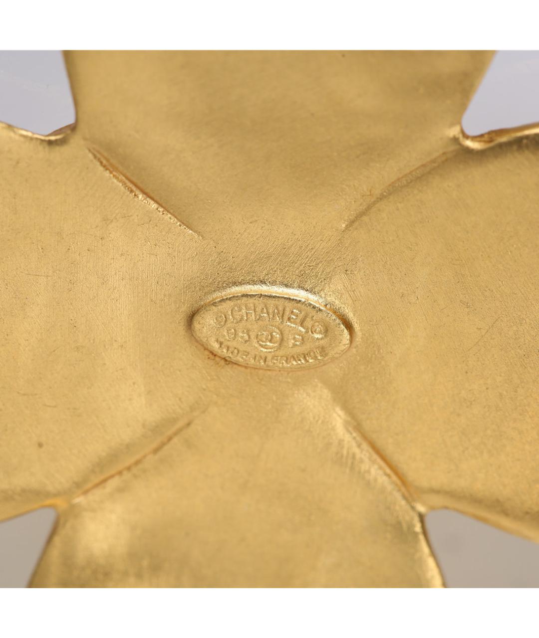 CHANEL Золотая металлическая булавка / брошь, фото 6