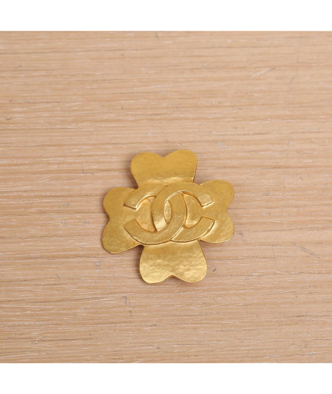 CHANEL Золотая металлическая булавка / брошь, фото 2