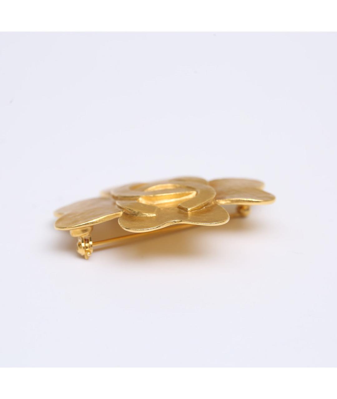 CHANEL Золотая металлическая булавка / брошь, фото 3