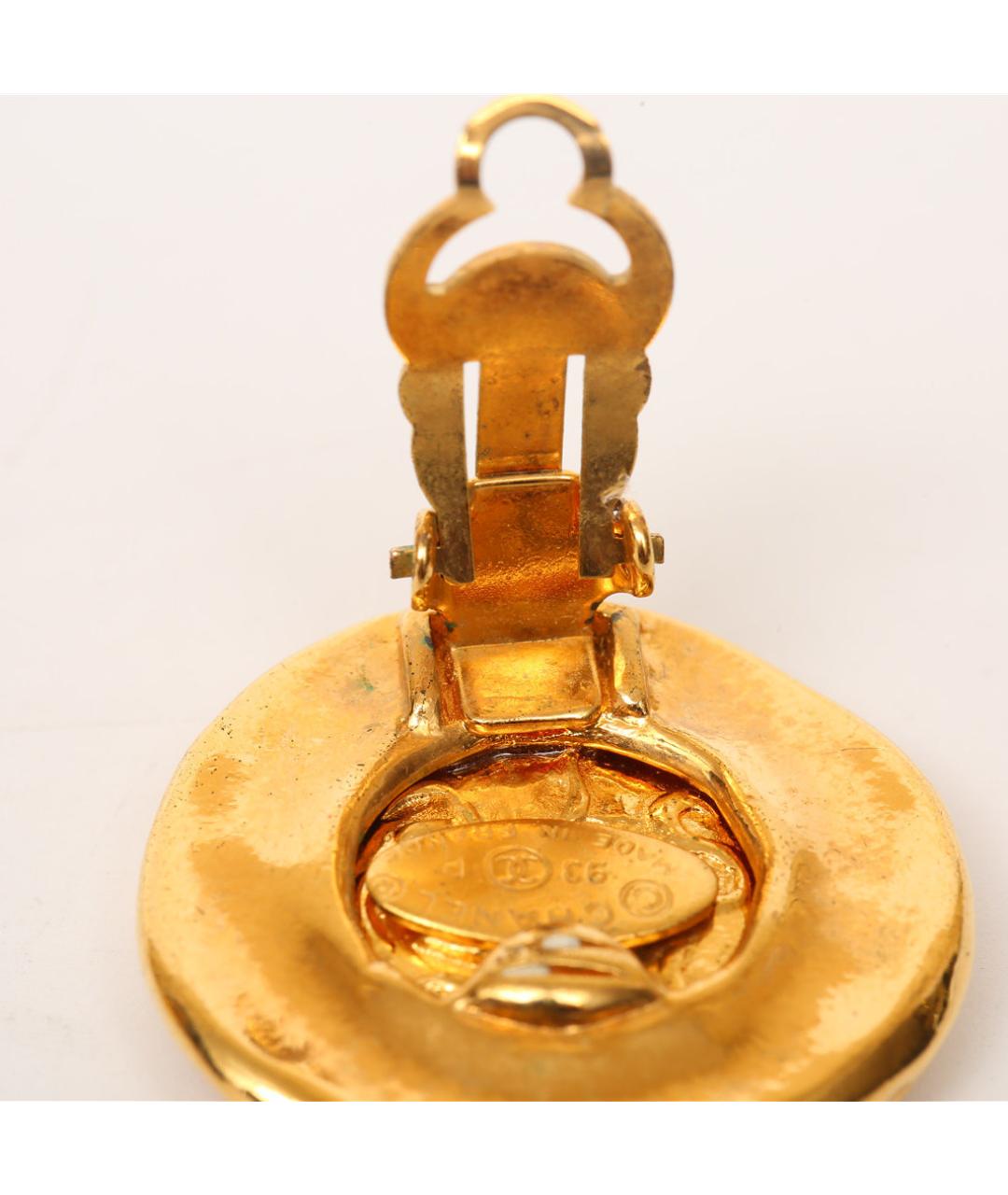 CHANEL Золотые металлические клипсы, фото 7