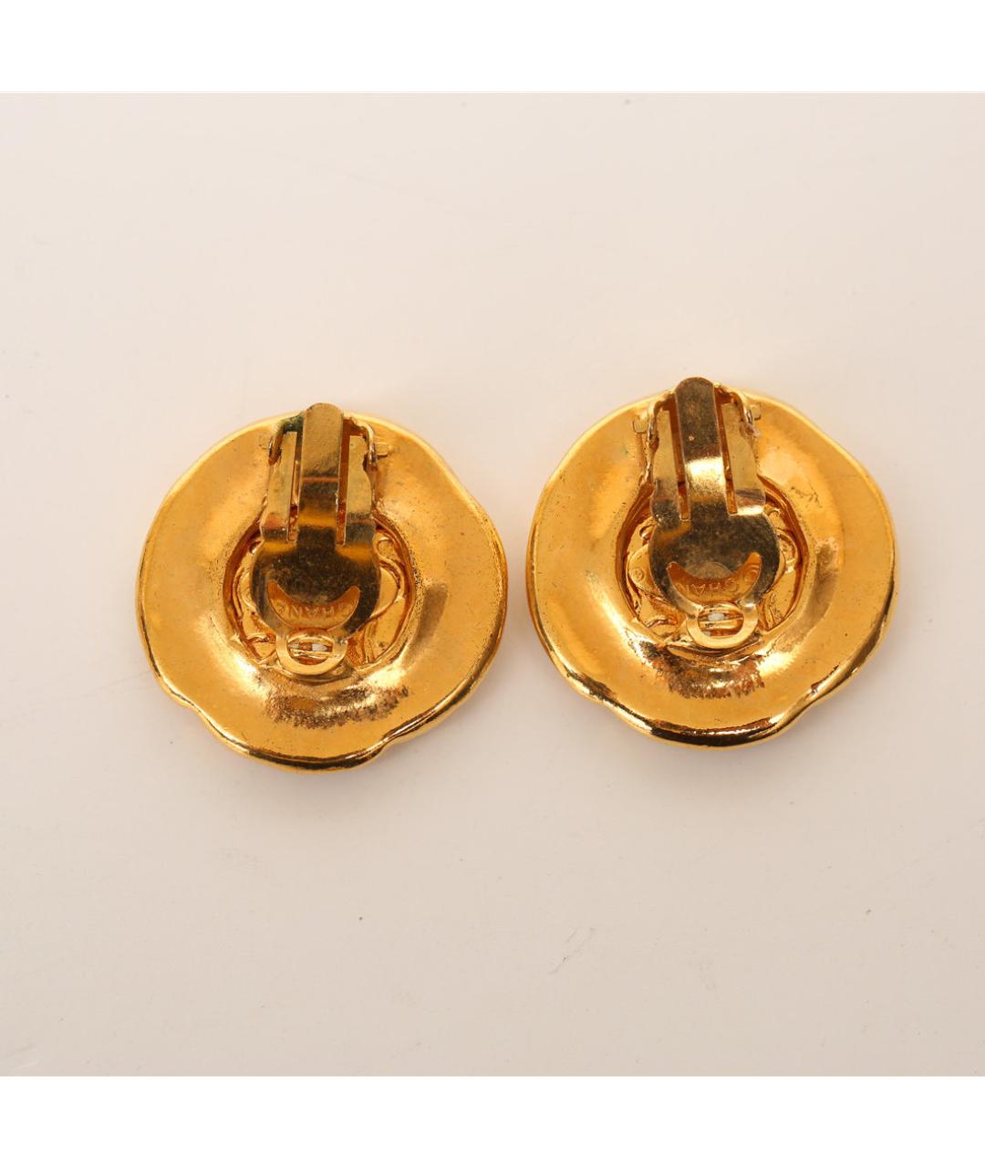 CHANEL Золотые металлические клипсы, фото 4