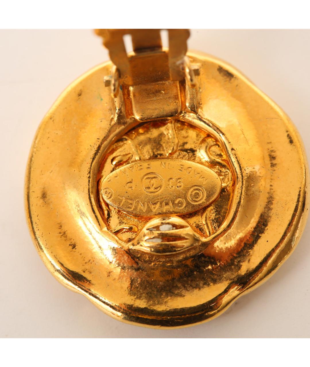 CHANEL Золотые металлические клипсы, фото 6