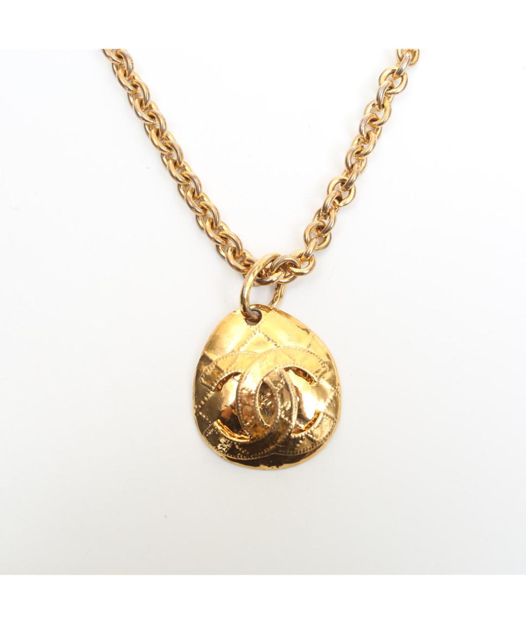 CHANEL Золотое металлическое колье, фото 3