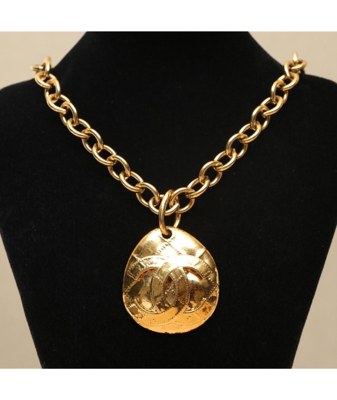 CHANEL Золотое металлическое колье, фото 2