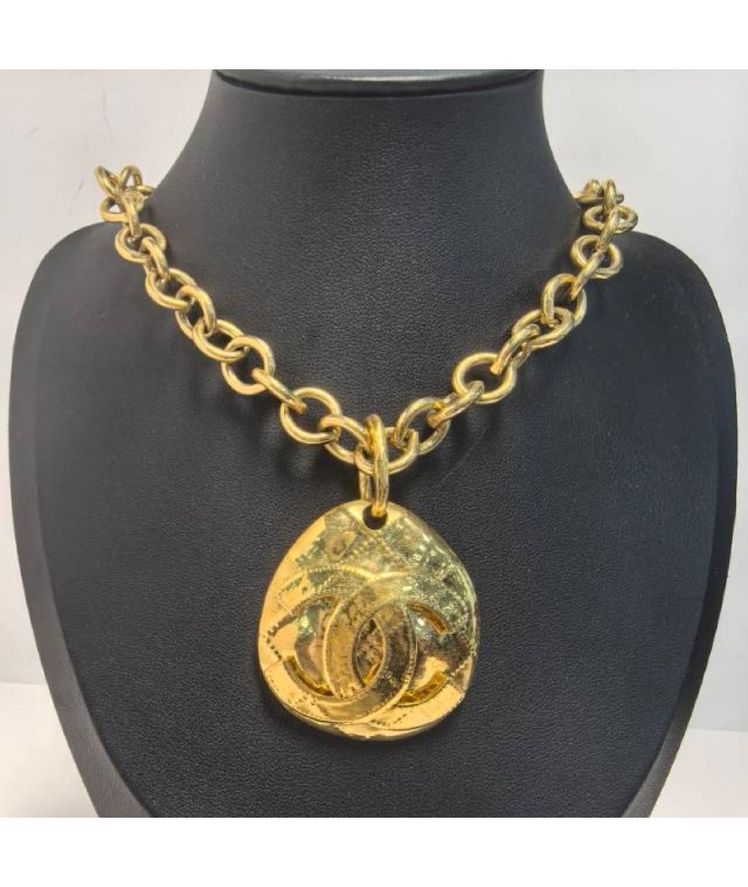 CHANEL Золотое металлическое колье, фото 7
