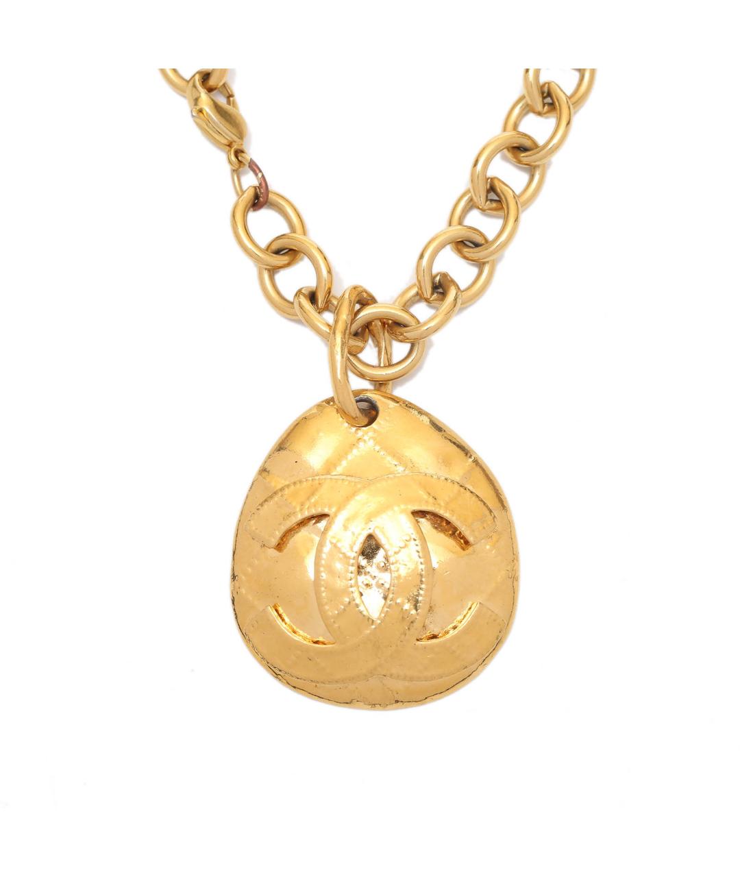 CHANEL Золотое металлическое колье, фото 1