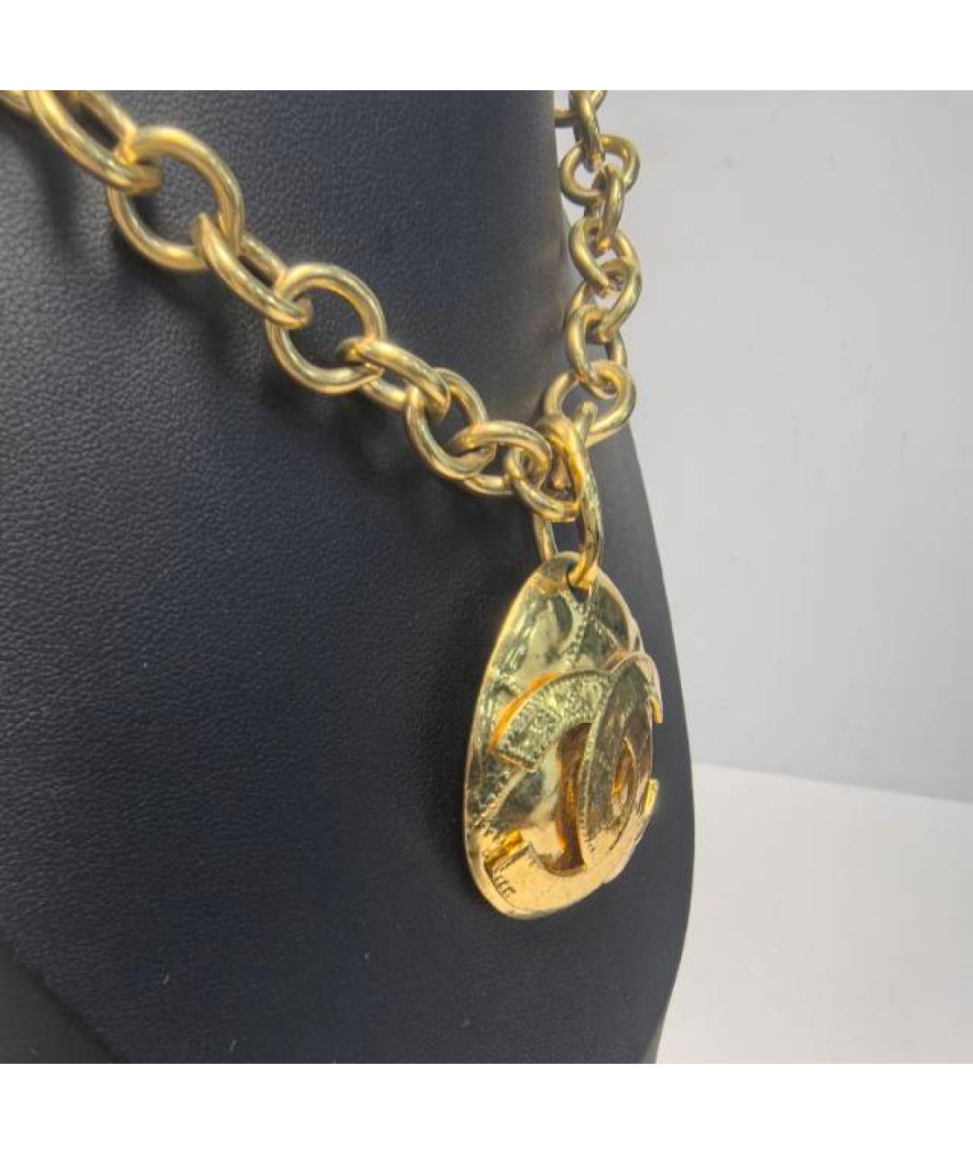 CHANEL Золотое металлическое колье, фото 9