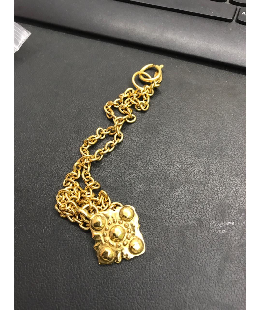 CHANEL Золотое металлическое колье, фото 8