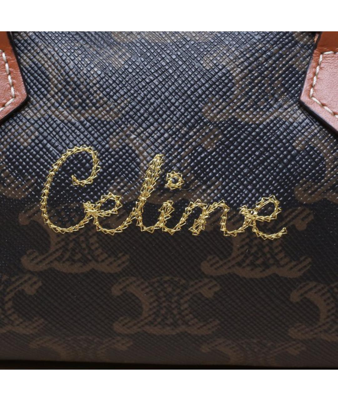 CELINE Коричневая сумка с короткими ручками, фото 8