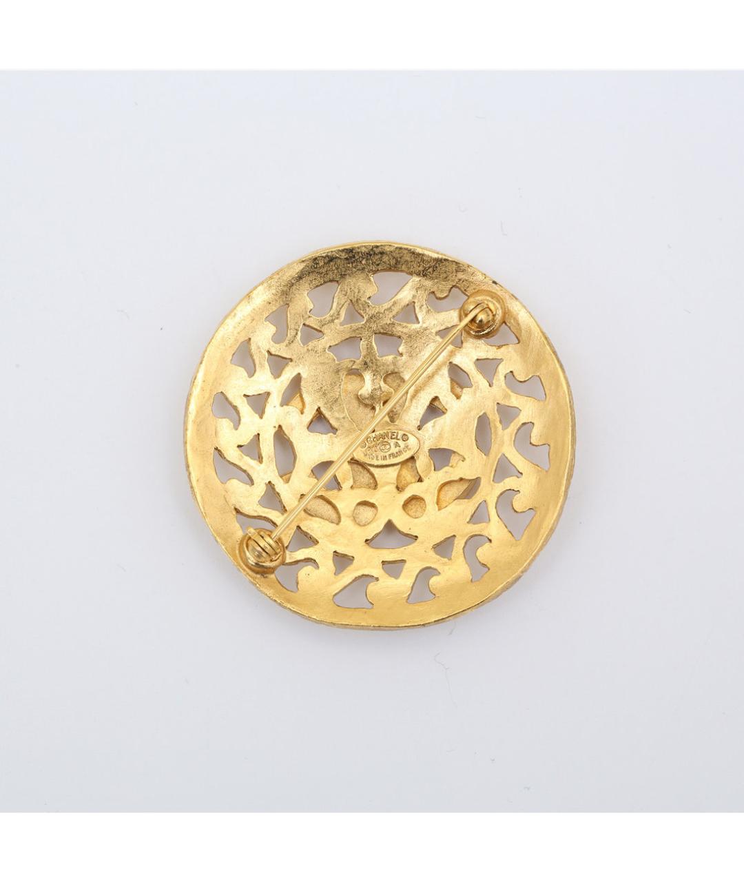 CHANEL Золотая металлическая булавка / брошь, фото 4