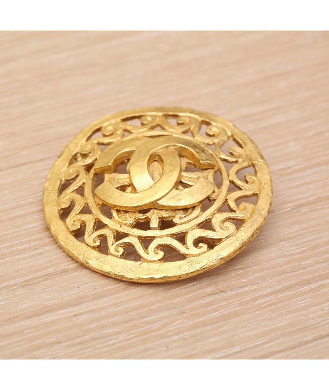 CHANEL Золотая металлическая булавка / брошь, фото 2