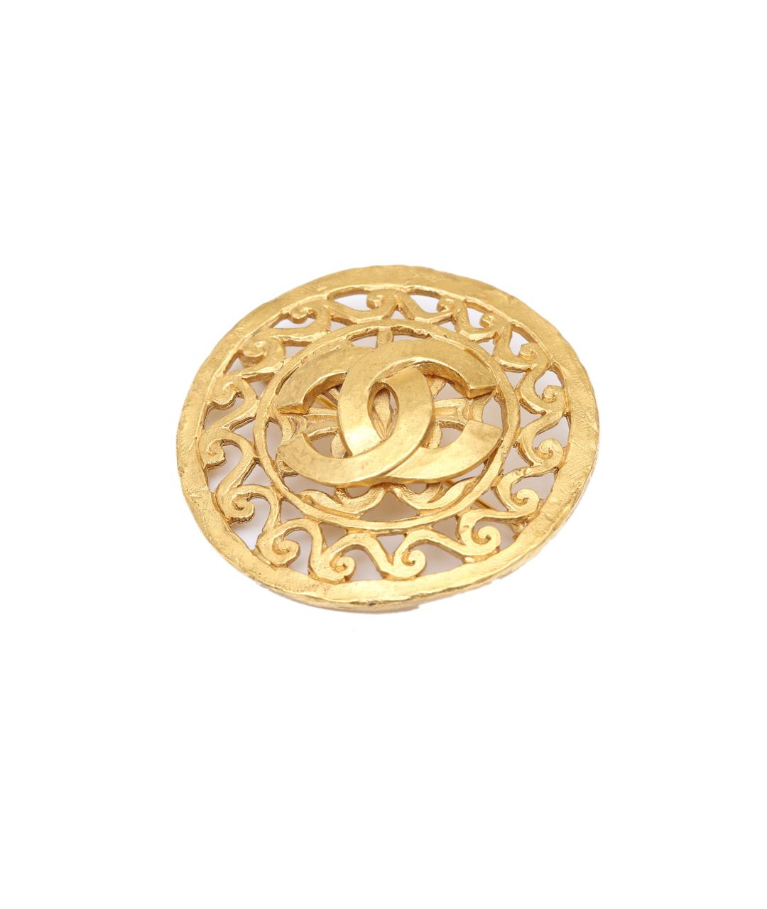 CHANEL Золотая металлическая булавка / брошь, фото 1