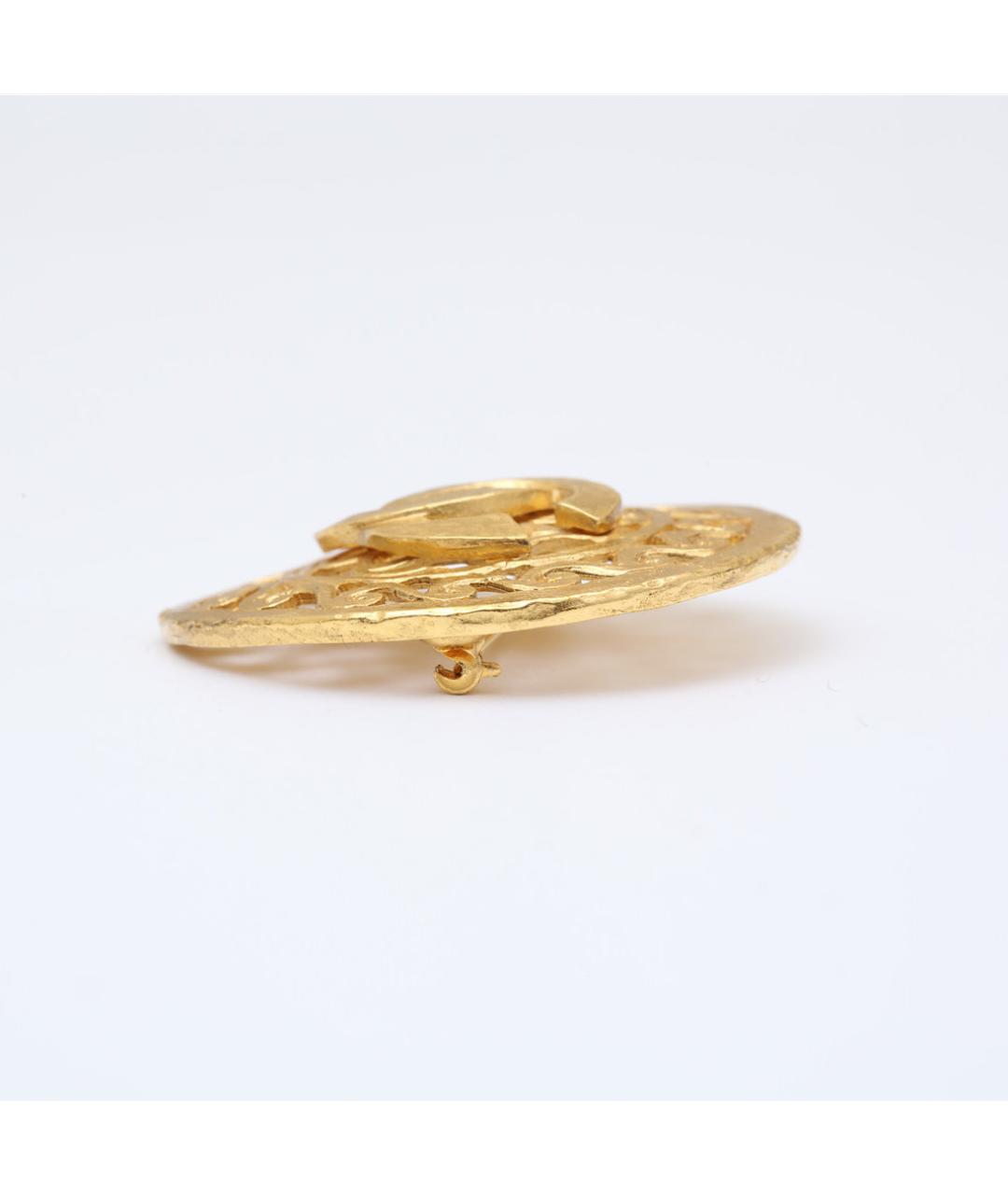 CHANEL Золотая металлическая булавка / брошь, фото 3