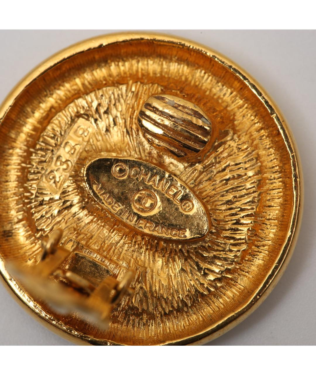 CHANEL Золотые металлические клипсы, фото 5