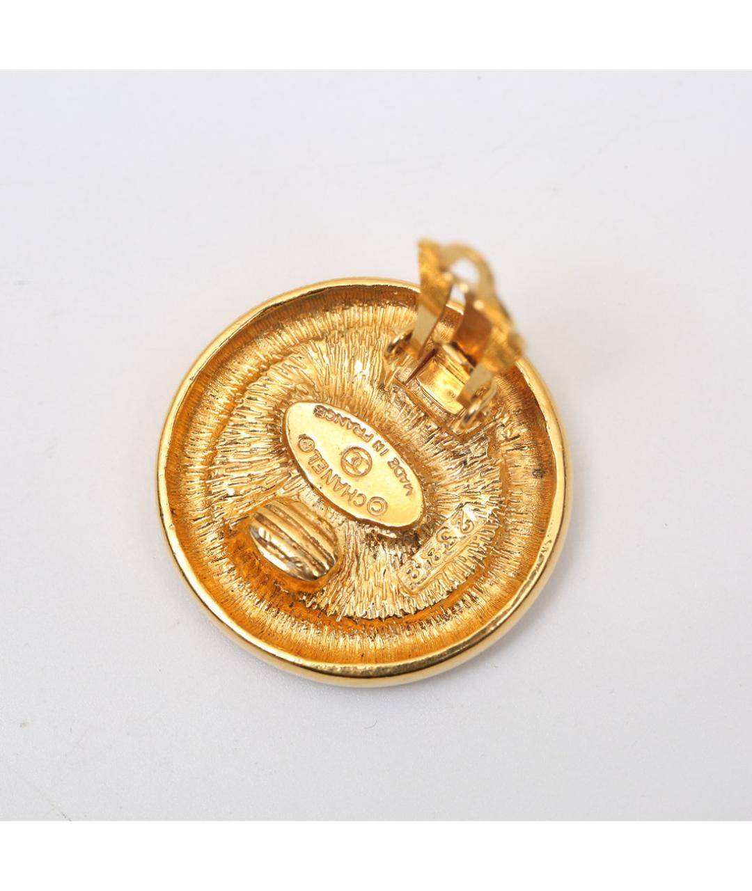 CHANEL Золотые металлические клипсы, фото 4