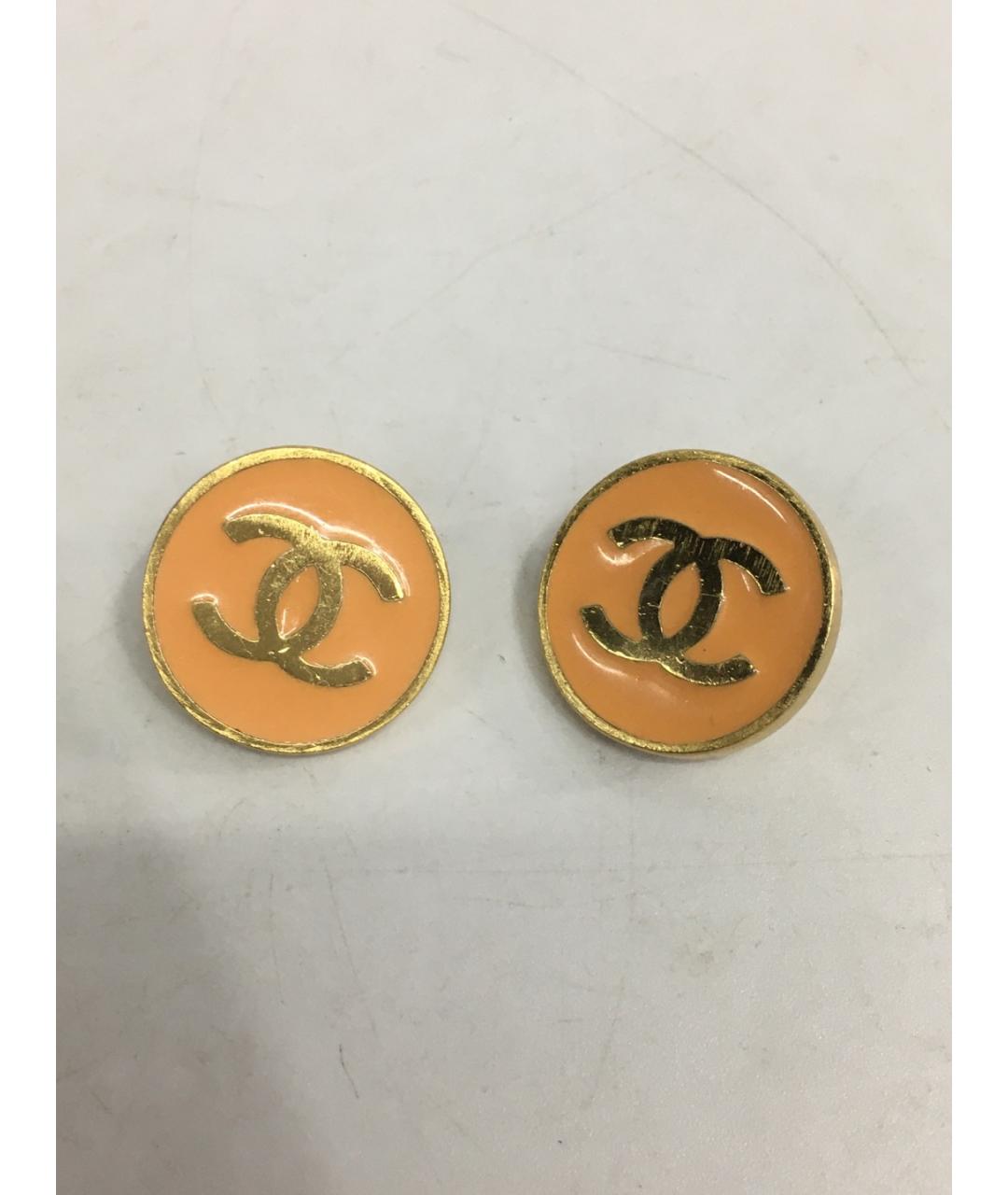 CHANEL Коралловые металлические клипсы, фото 9