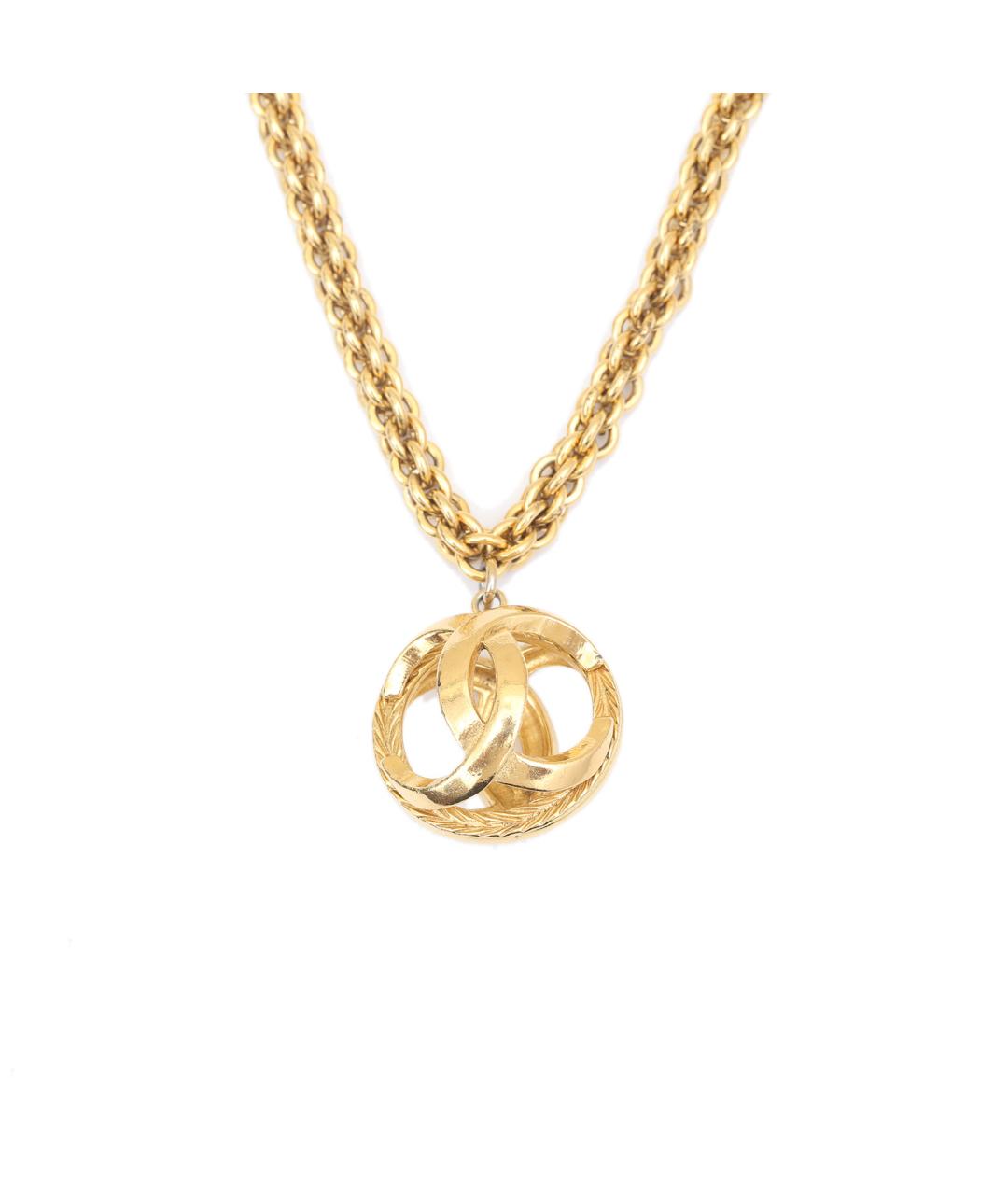 CHANEL Золотое металлическое колье, фото 1