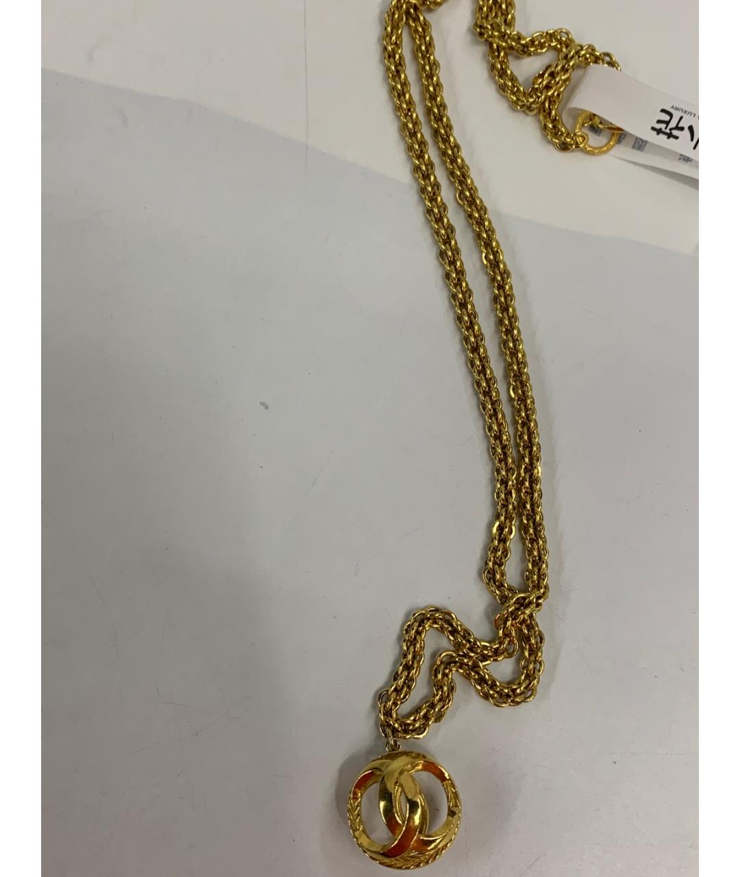 CHANEL Золотое металлическое колье, фото 8