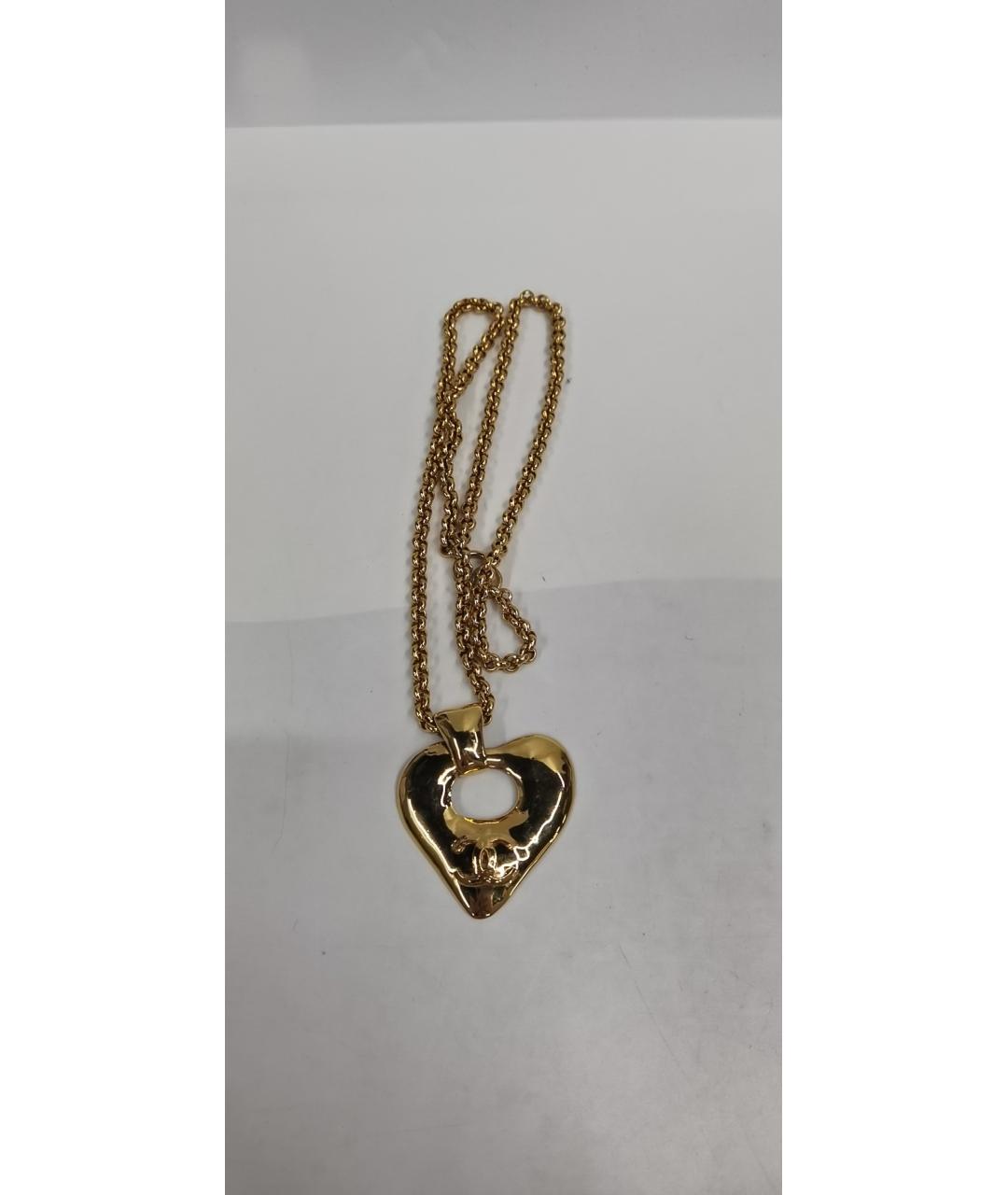 CHANEL Золотое металлическое колье, фото 8