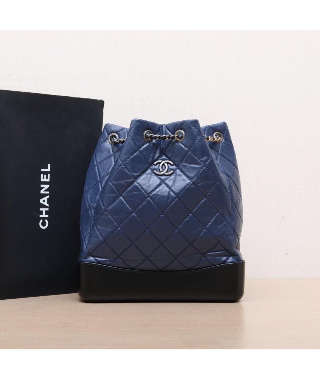 CHANEL Синий рюкзак, фото 2