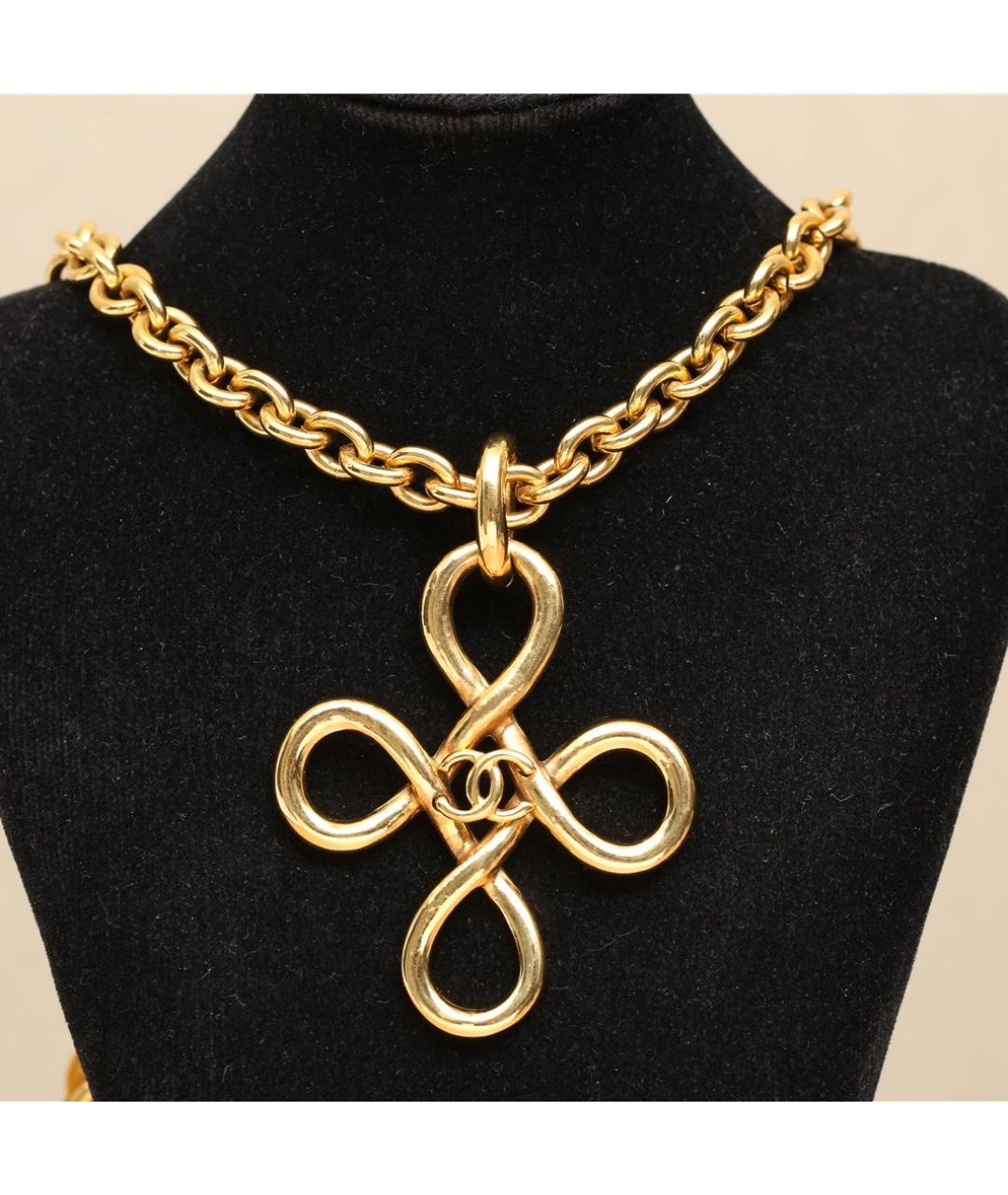 CHANEL Золотое металлическое колье, фото 2