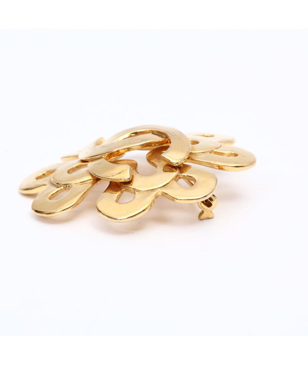 CHANEL Золотая металлическая булавка / брошь, фото 3