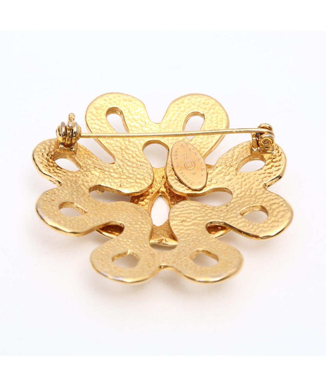 CHANEL Золотая металлическая булавка / брошь, фото 5