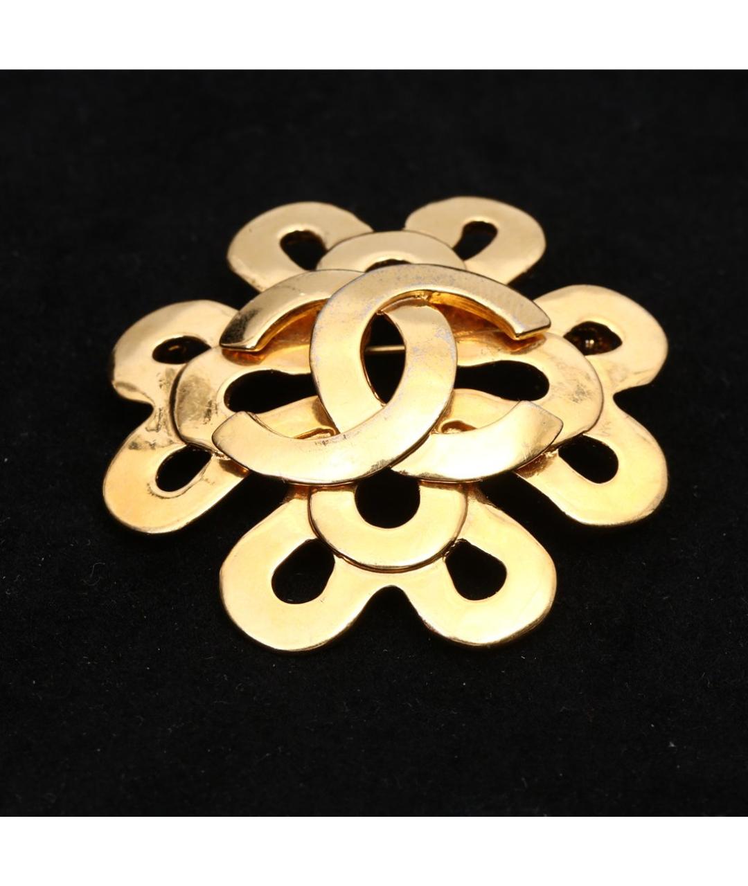 CHANEL Золотая металлическая булавка / брошь, фото 2