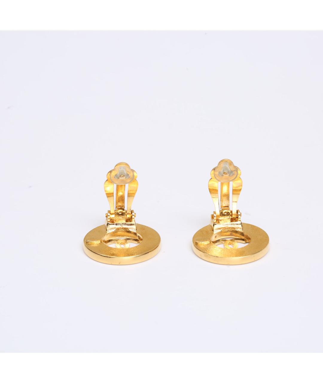 CHANEL Золотые металлические клипсы, фото 6