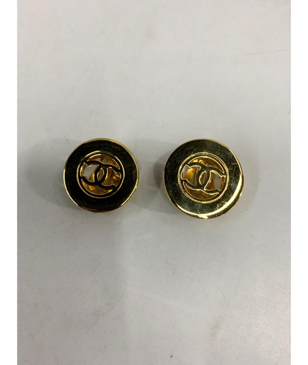 CHANEL Золотые металлические клипсы, фото 7