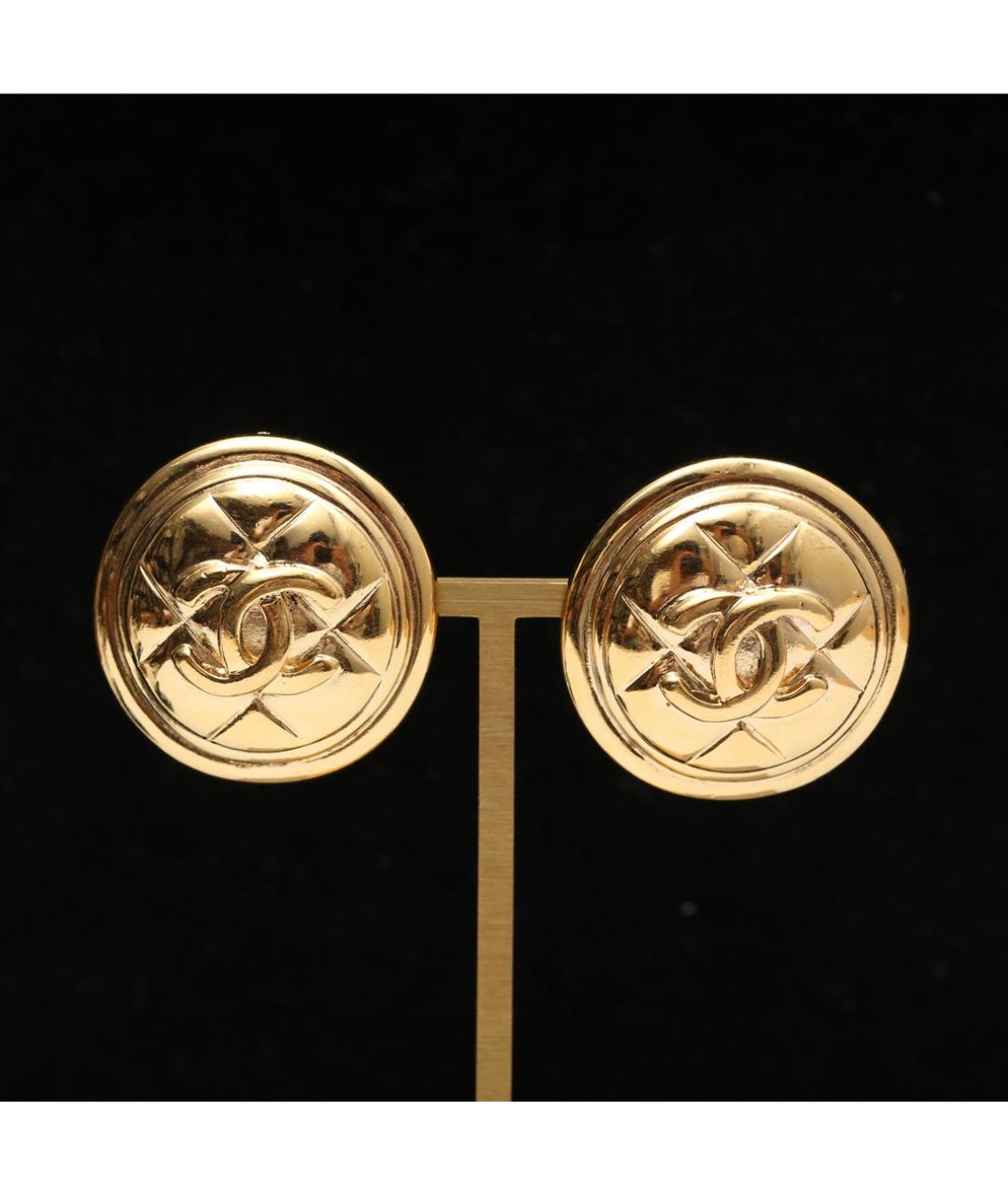 CHANEL Золотые металлические клипсы, фото 6