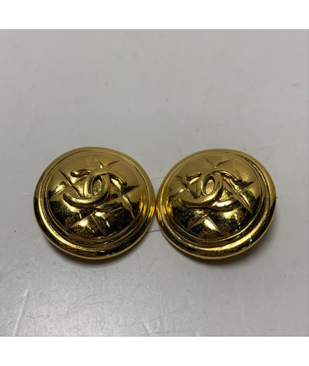 CHANEL Золотые металлические клипсы, фото 7