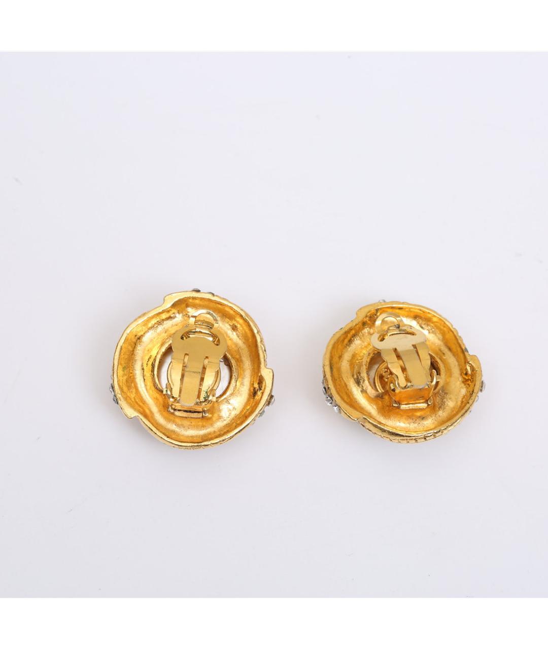 CHANEL Золотые металлические клипсы, фото 5