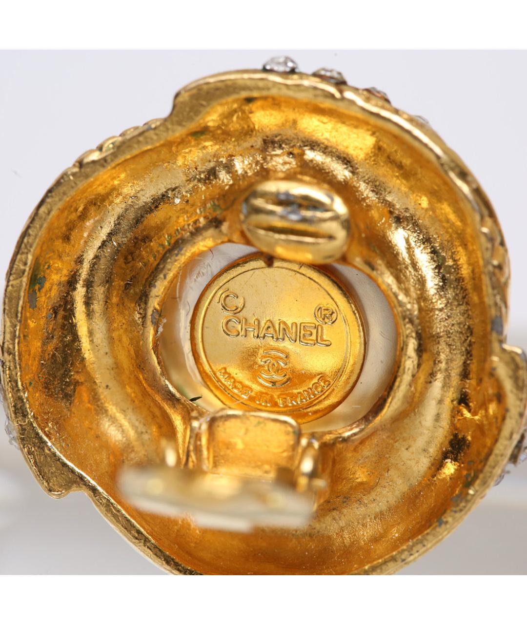 CHANEL Золотые металлические клипсы, фото 7