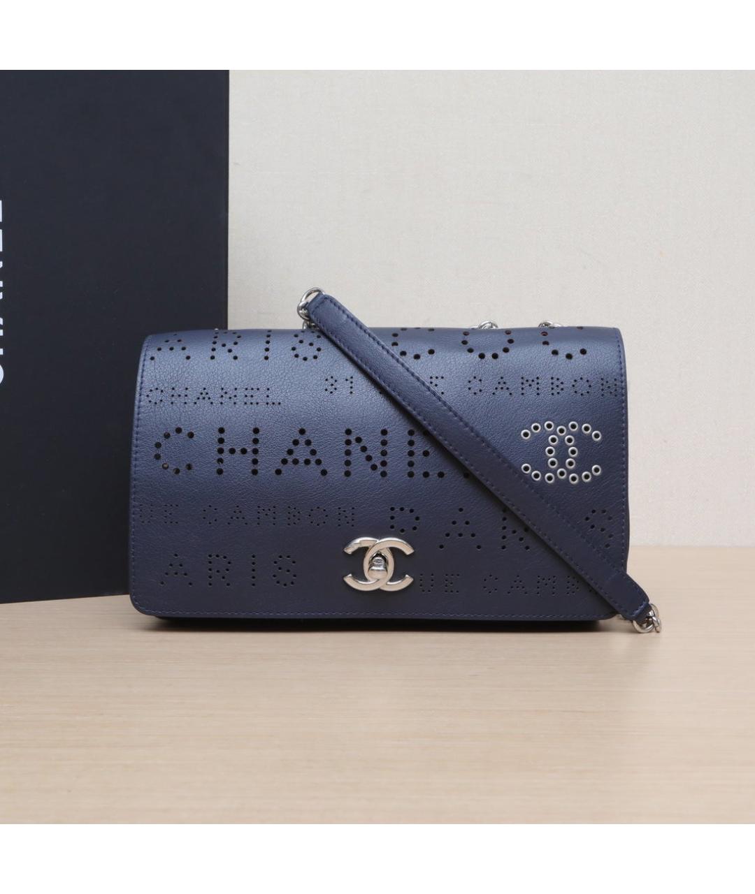 CHANEL Синяя сумка через плечо, фото 2