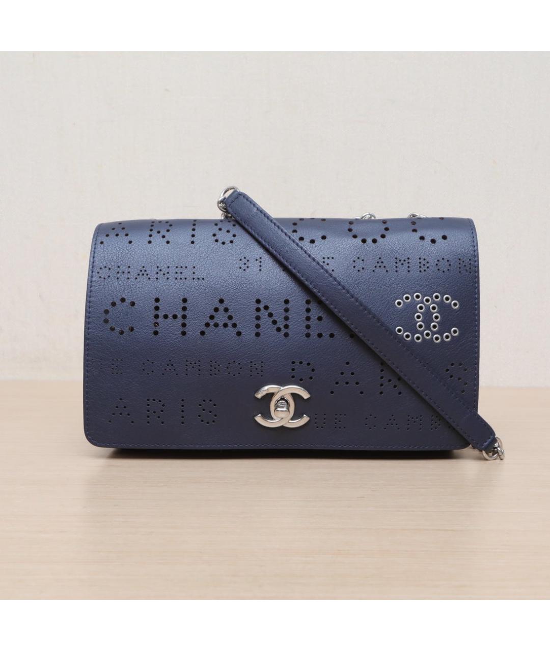 CHANEL Синяя сумка через плечо, фото 3