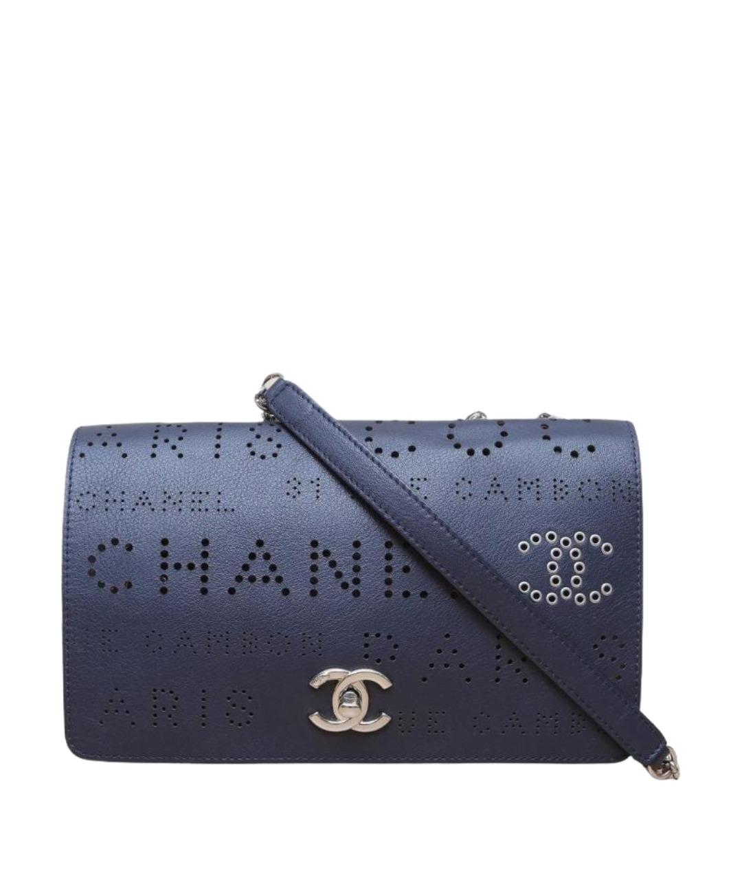 CHANEL Синяя сумка через плечо, фото 1