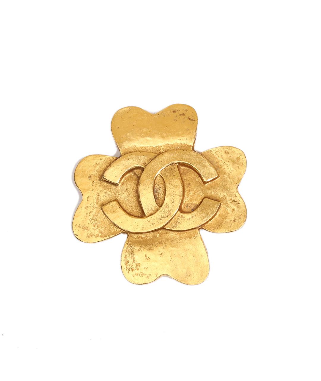 CHANEL Золотая металлическая булавка / брошь, фото 1