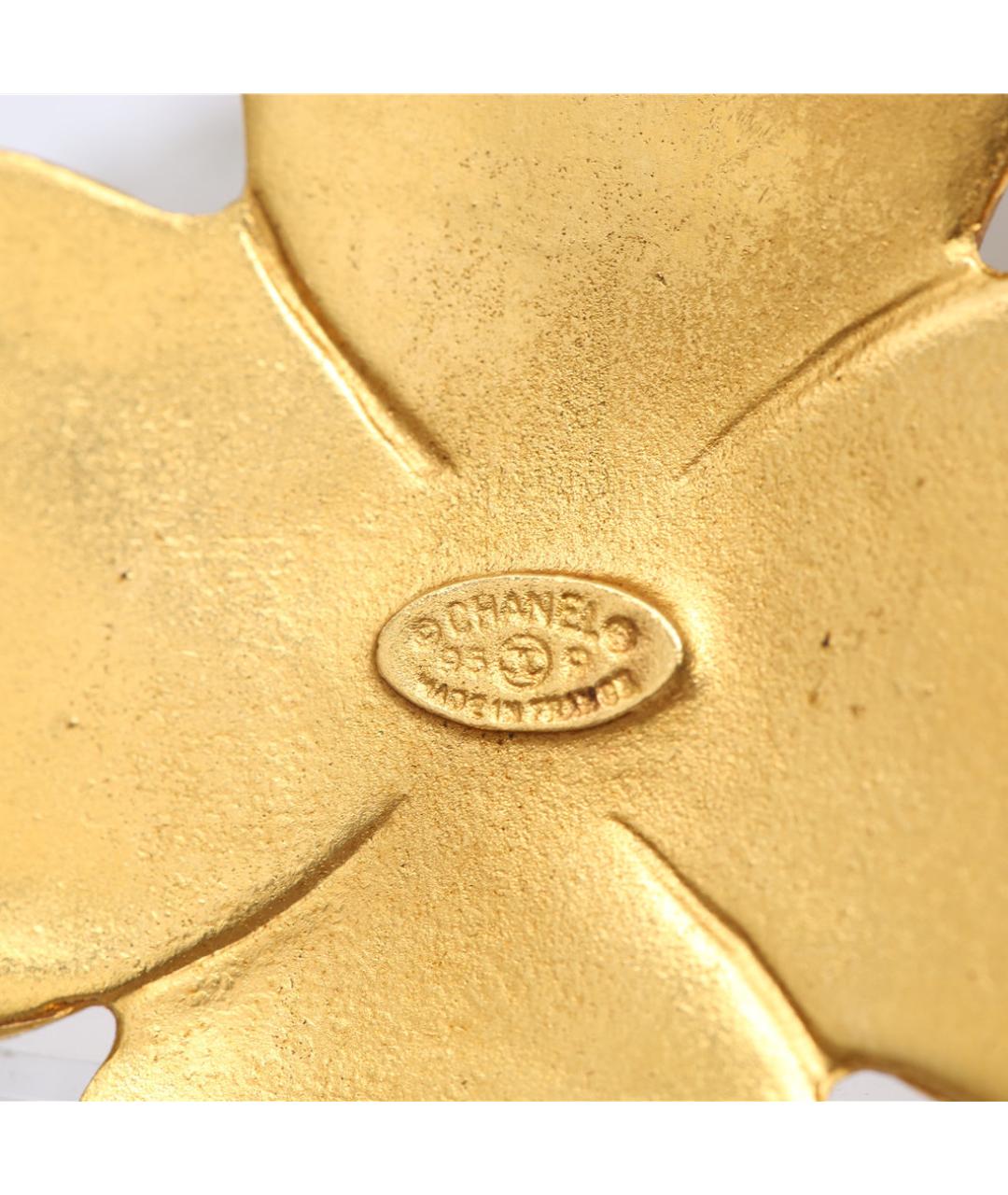 CHANEL Золотая металлическая булавка / брошь, фото 5
